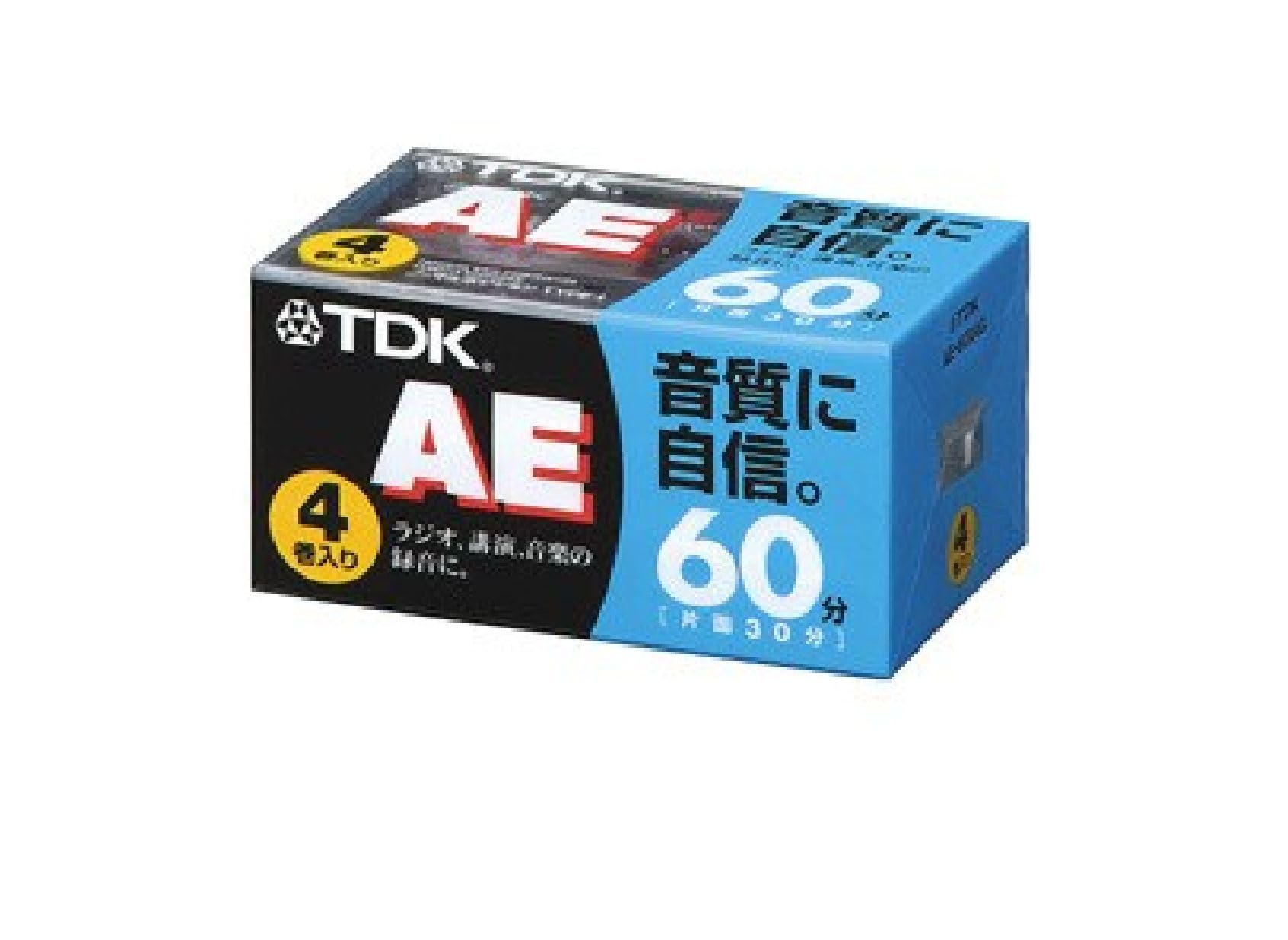 Amazon | TDK オーディオカセットテープ AE 60分4巻パック [AE-60X4G