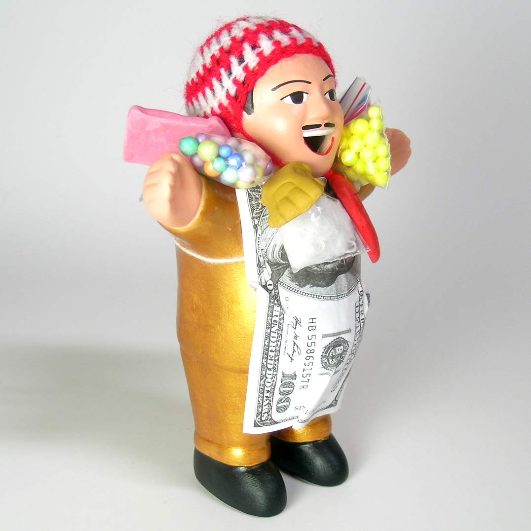 Amazon | エケコ人形 本物 Lサイズ20cm ゴールド 開運グッズ 結婚 金運