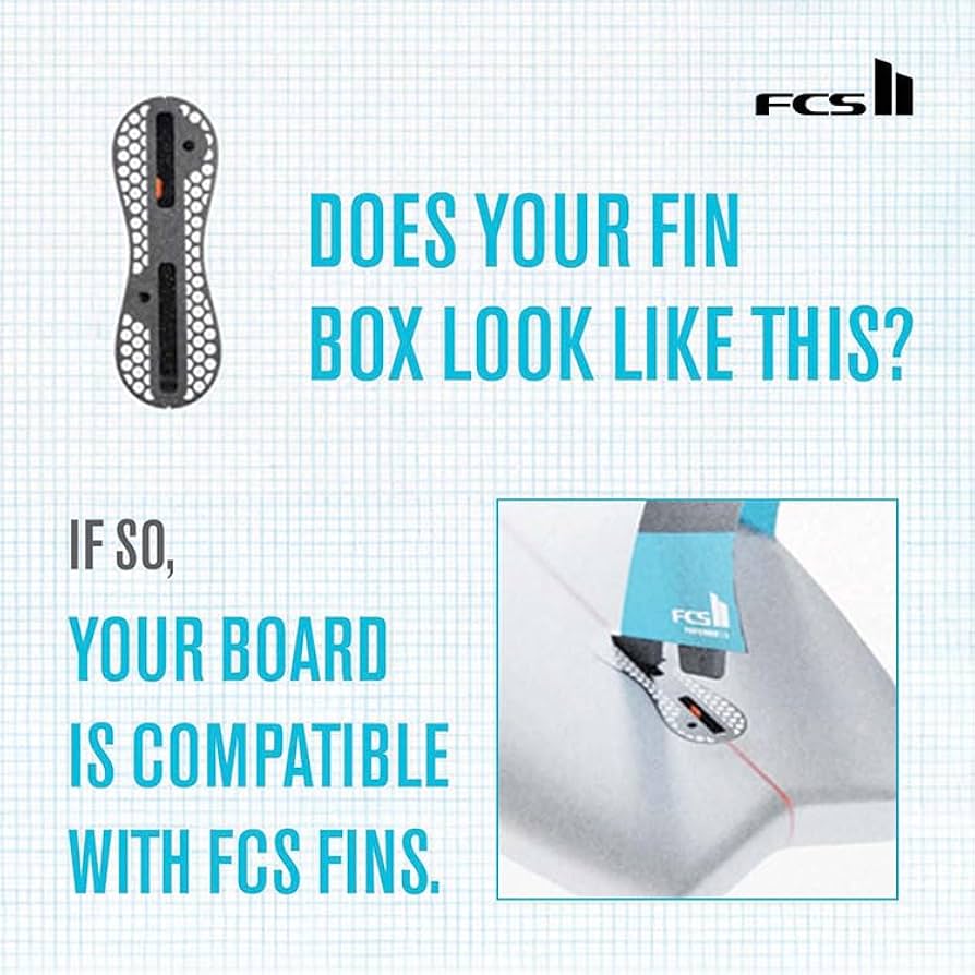 Amazon.com : FCS II Mick Fanning Neo Carbon Large Tri Fins - Black