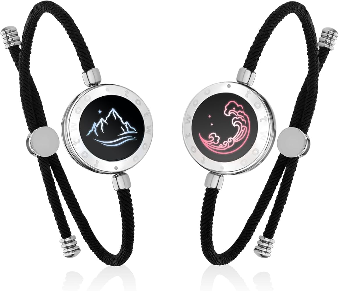 Amazon | [TOTWOO] スマートブレスレット ペア 着信通知·振動機能付き