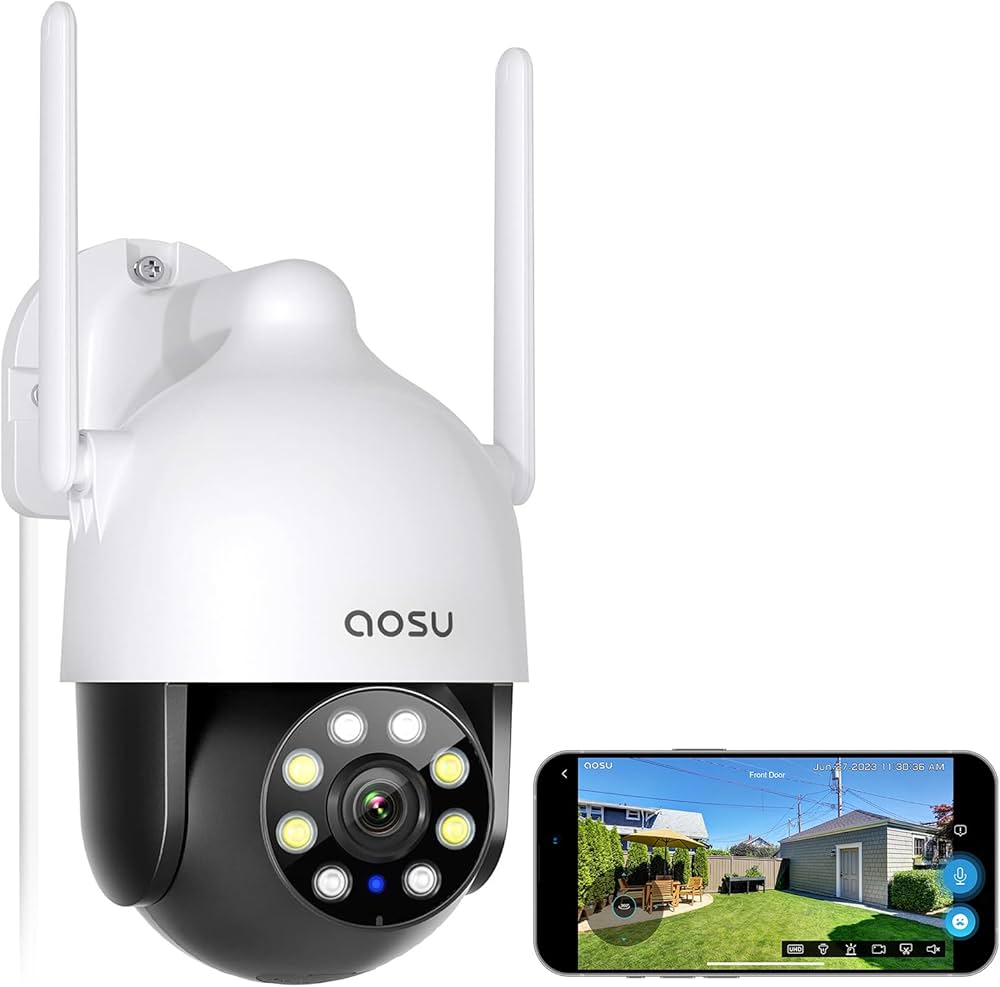 Amazon.co.jp: aosu 防犯カメラ 屋外 自動追尾機能 wifi 3MP 家庭用 24