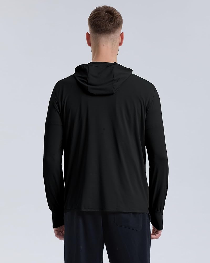 Locachy Men's UPF 50+ Sun Protection Outdoor Lightweight Full Zip