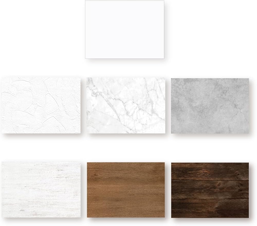 Amazon | ピノスタジオ 撮影背景シート A3サイズ 白無地 大理石 グレー