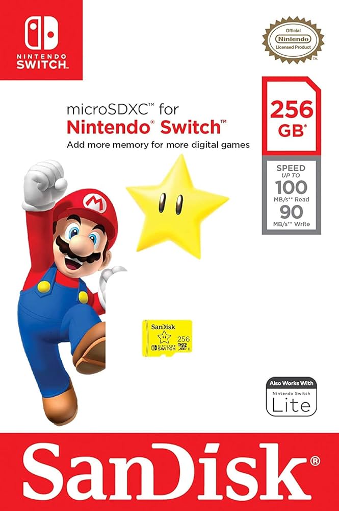 SanDisk 256GB Nintendo Switch MicroSDXC UHS-I Memory Card for