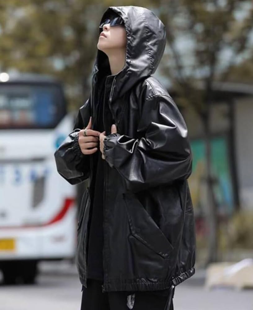 Amazon | [ZzLFGHH] ライダースジャケット メンズ 秋冬 レザー