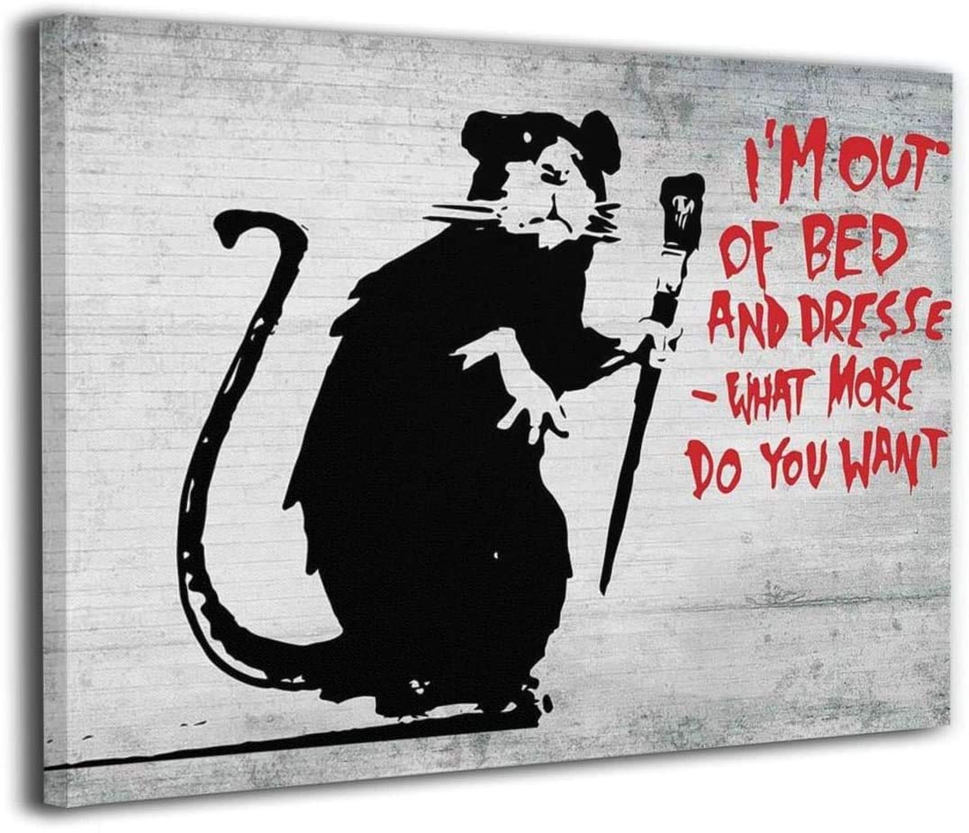 Amazon.co.jp: バンクシー Banksy ネズミ ポスター 油絵 アートパネル