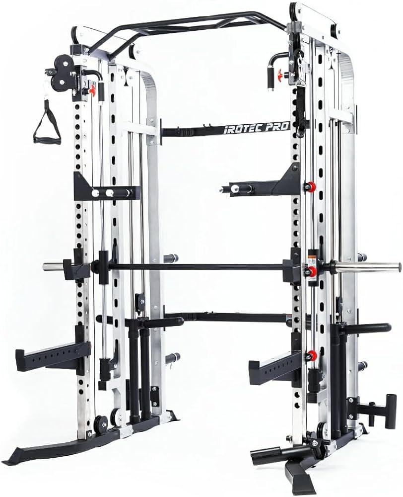 Amazon | スミスマシン 多機能 パワーラック ハーフラック ケーブル