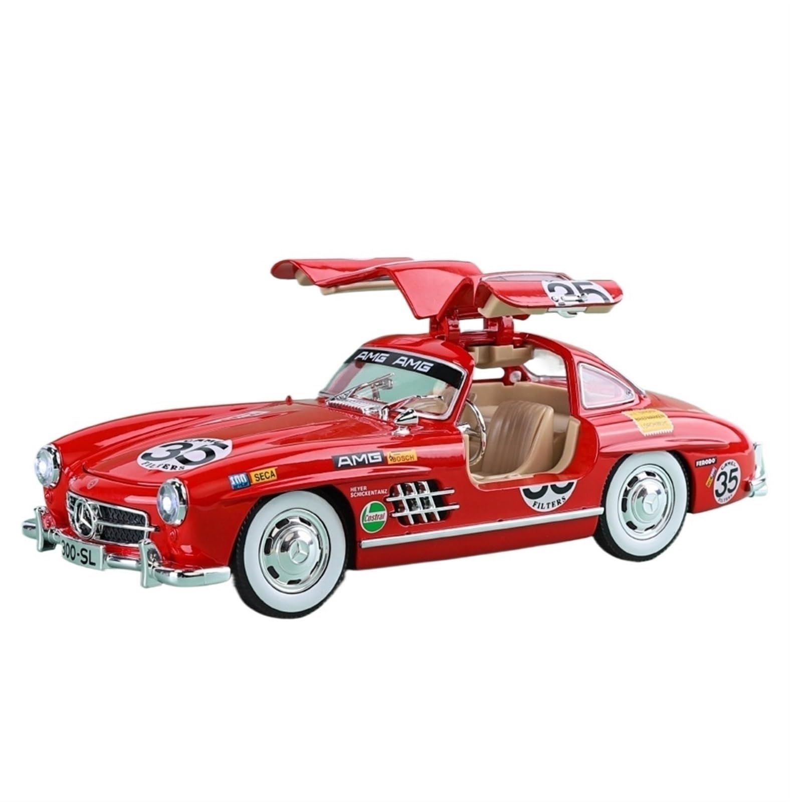 Amazon.co.jp: 1 24 メルセデスベンツ 300SL 塗​​装済み合金製車モデル