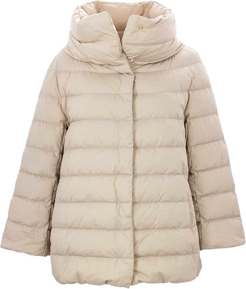 Amazon | [ヘルノ] ダウン レディース 撥水ポリエステル 8分袖