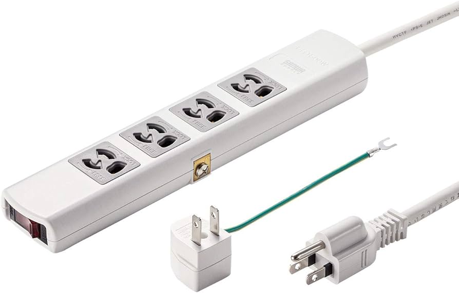Amazon.co.jp: サンワサプライ 電源タップ 4個口・3P・3m マグネット