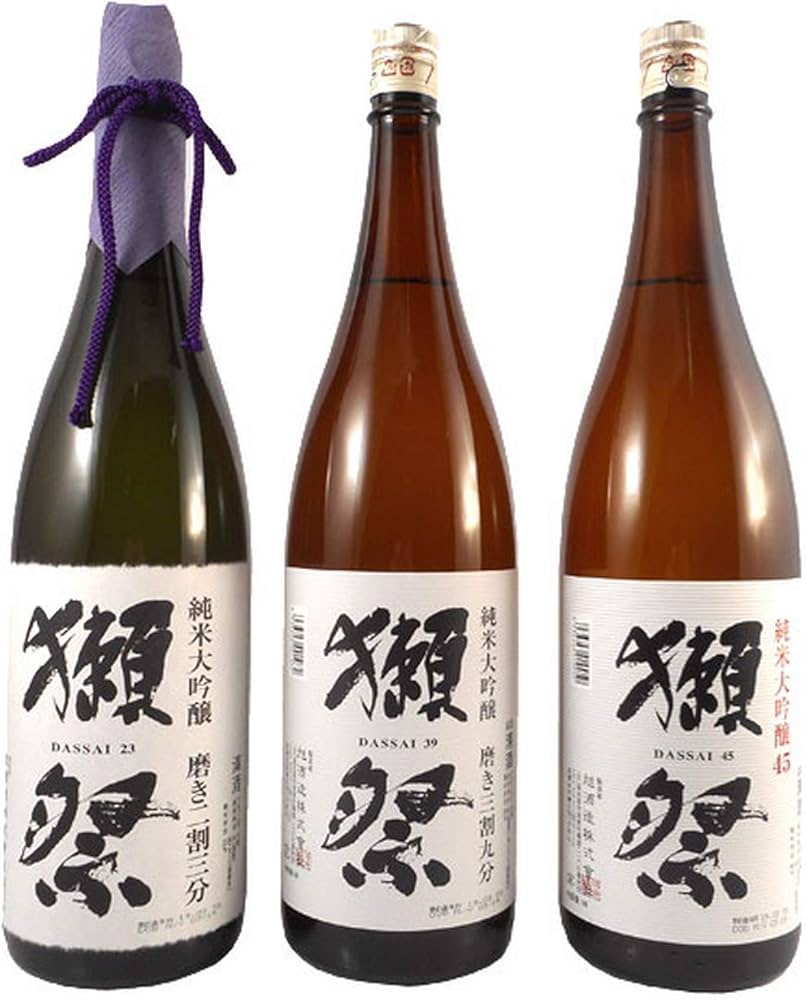 Amazon.co.jp: 獺祭 飲み比べセット 純米大吟醸 磨き23/39/45 1800ml 3