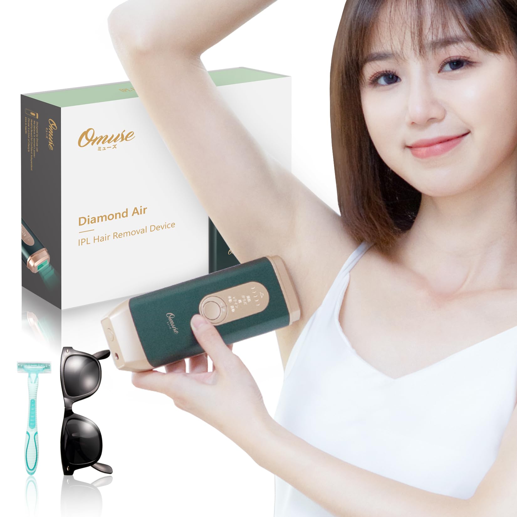 Amazon | 【サロン級IPL光脱毛器】Omuse 脱毛器 vio対応 髭 顔 ワキ