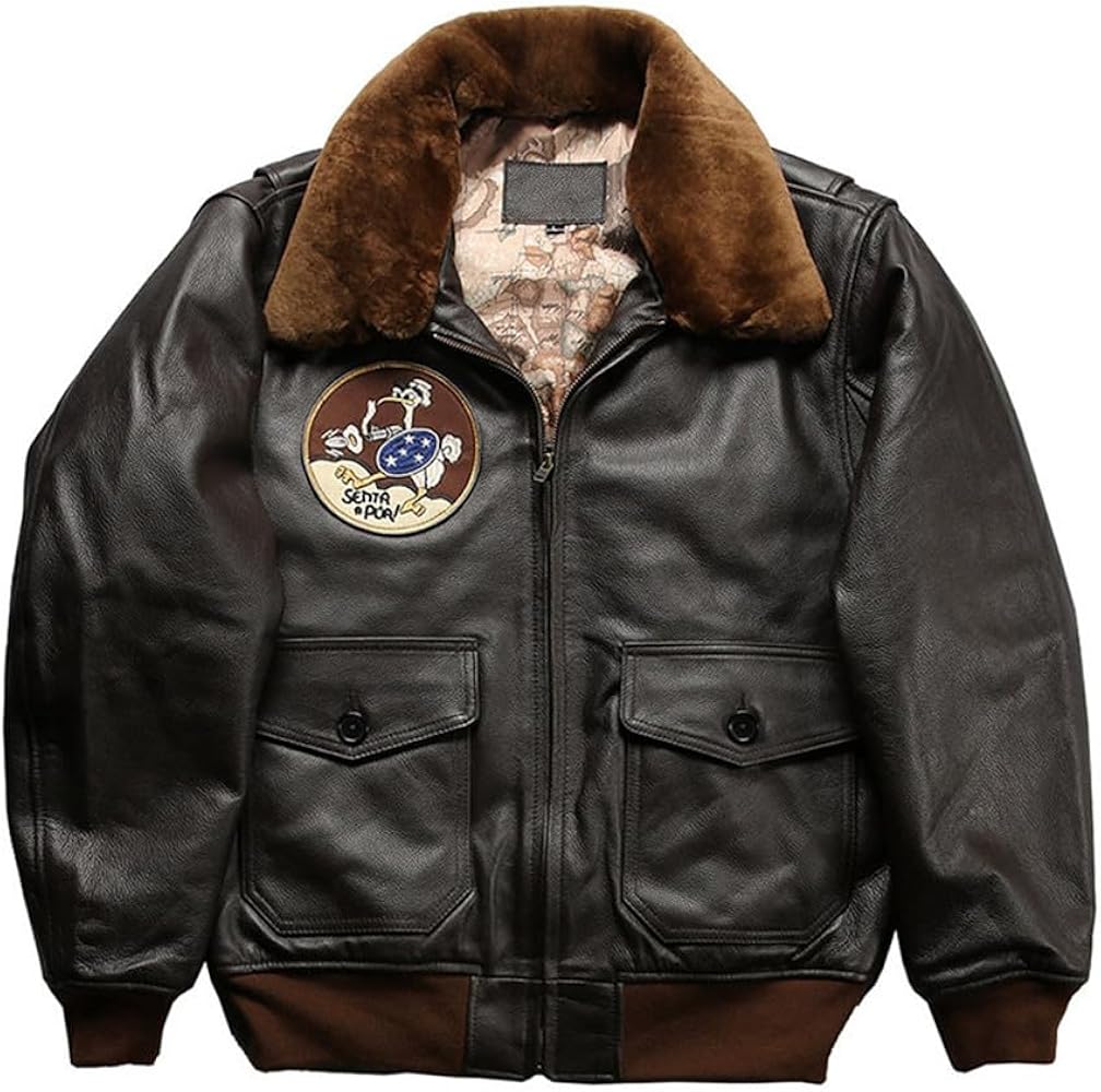 Amazon | [VIIBOY] G-1フライトジャケット 本革フライトジャケット 革