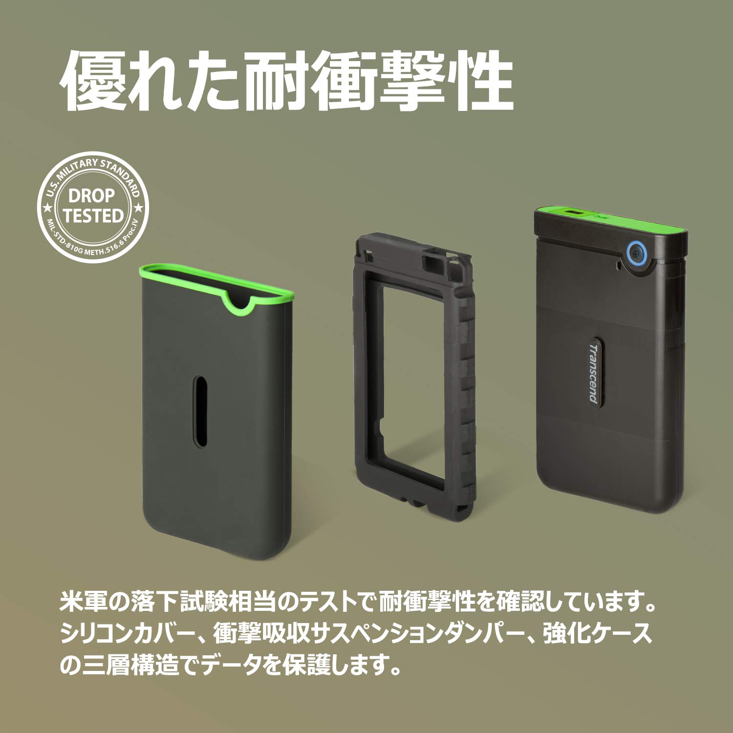 Amazon.co.jp: トランセンドジャパン Transcend ポータブルHDD 4TB 耐