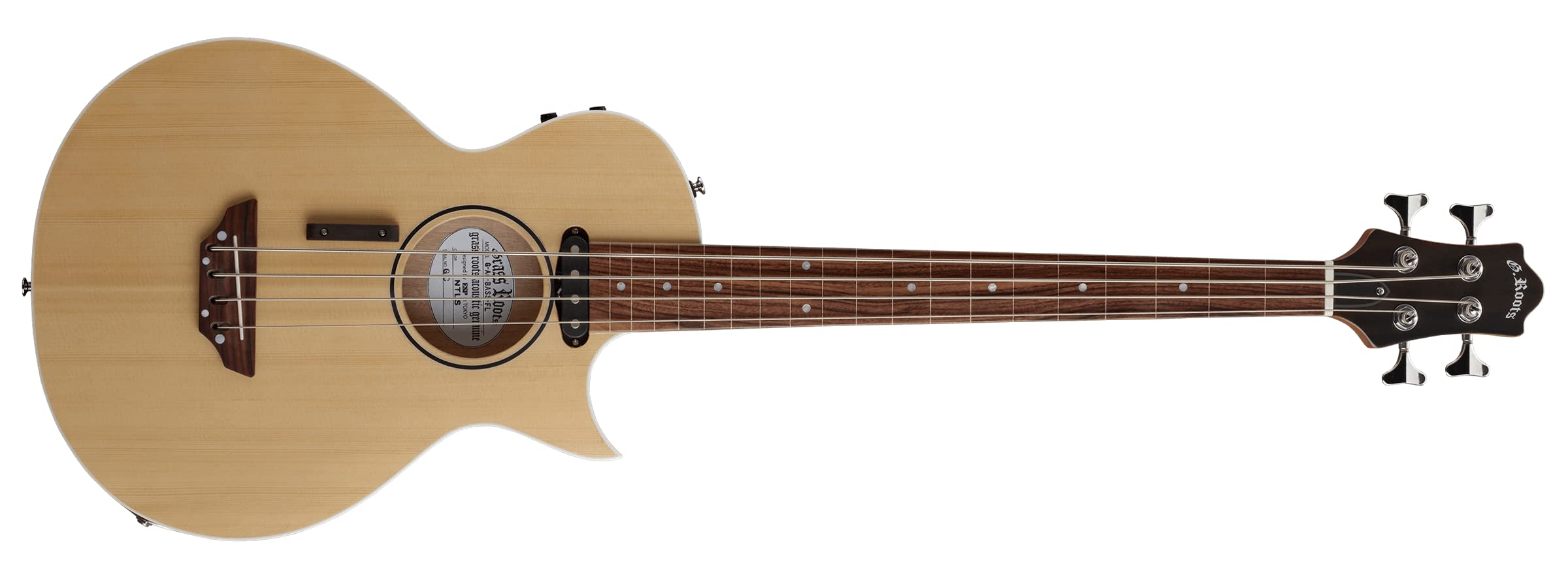 Amazon.co.jp: GrassRoots G-AC-BASS-FL Natural Satin フレットレス
