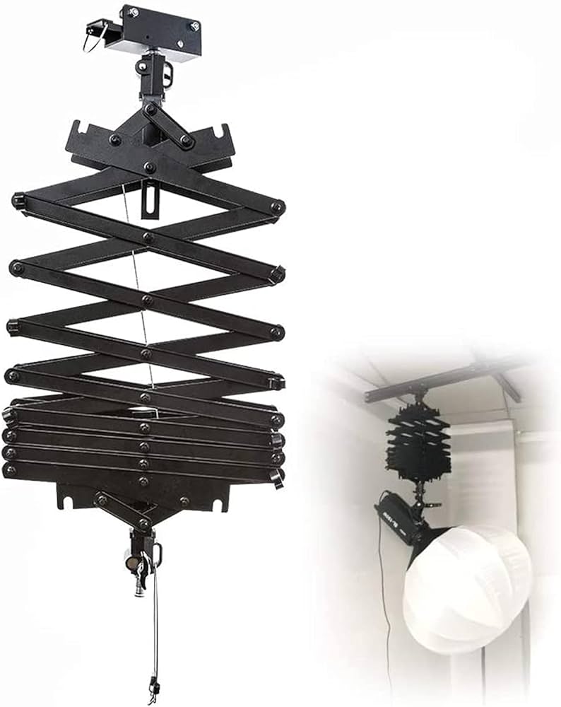Amazon | 2M リフトパンタグラフ 写真スタジオ用写真照明天井レール