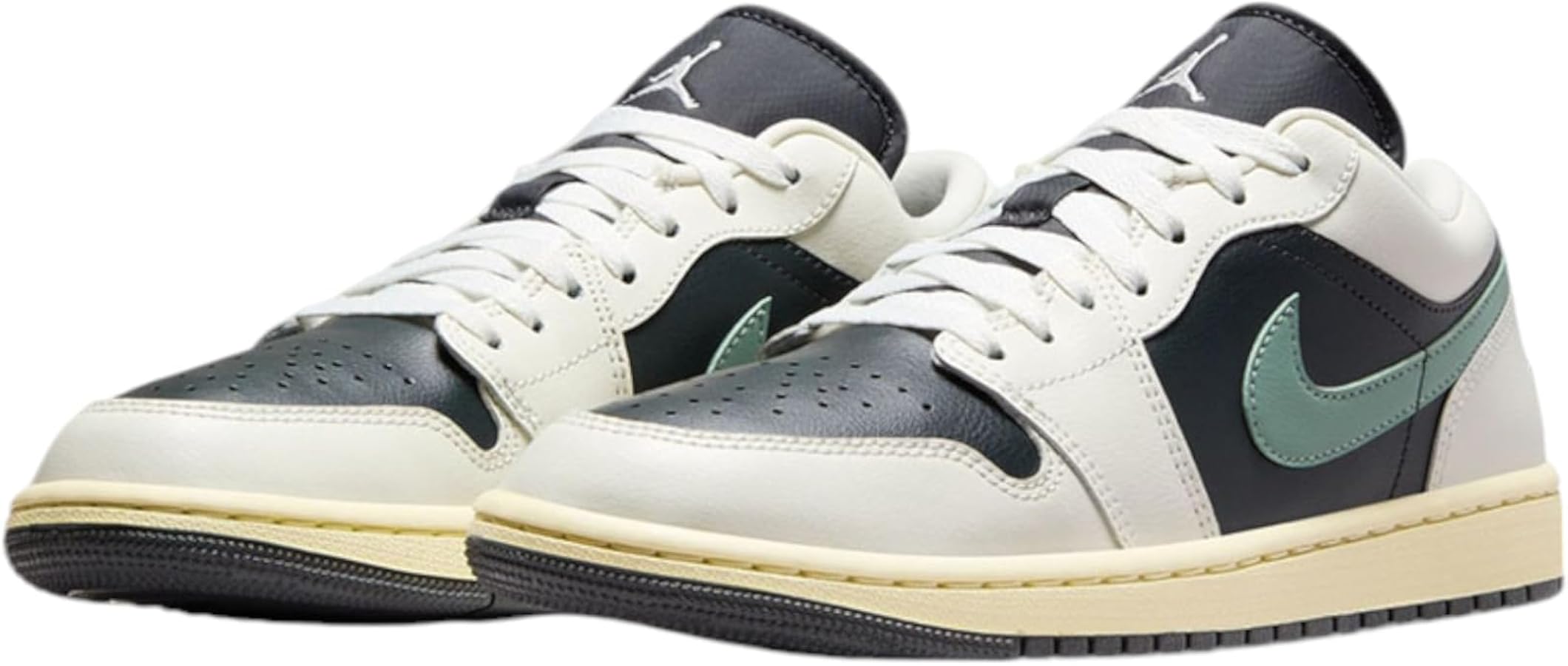Nike Air Jordan 1 Low Women's Shoes, Anthracite/Jade Smoke-sail