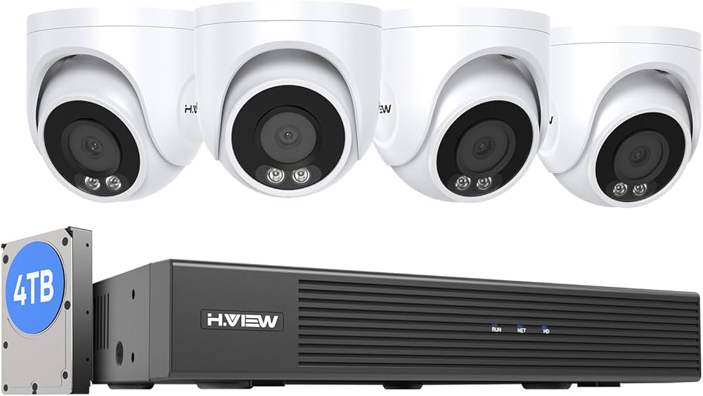 Amazon.co.jp: 【4K画質・フルカラー撮影】H.View ドーム型 防犯カメラ