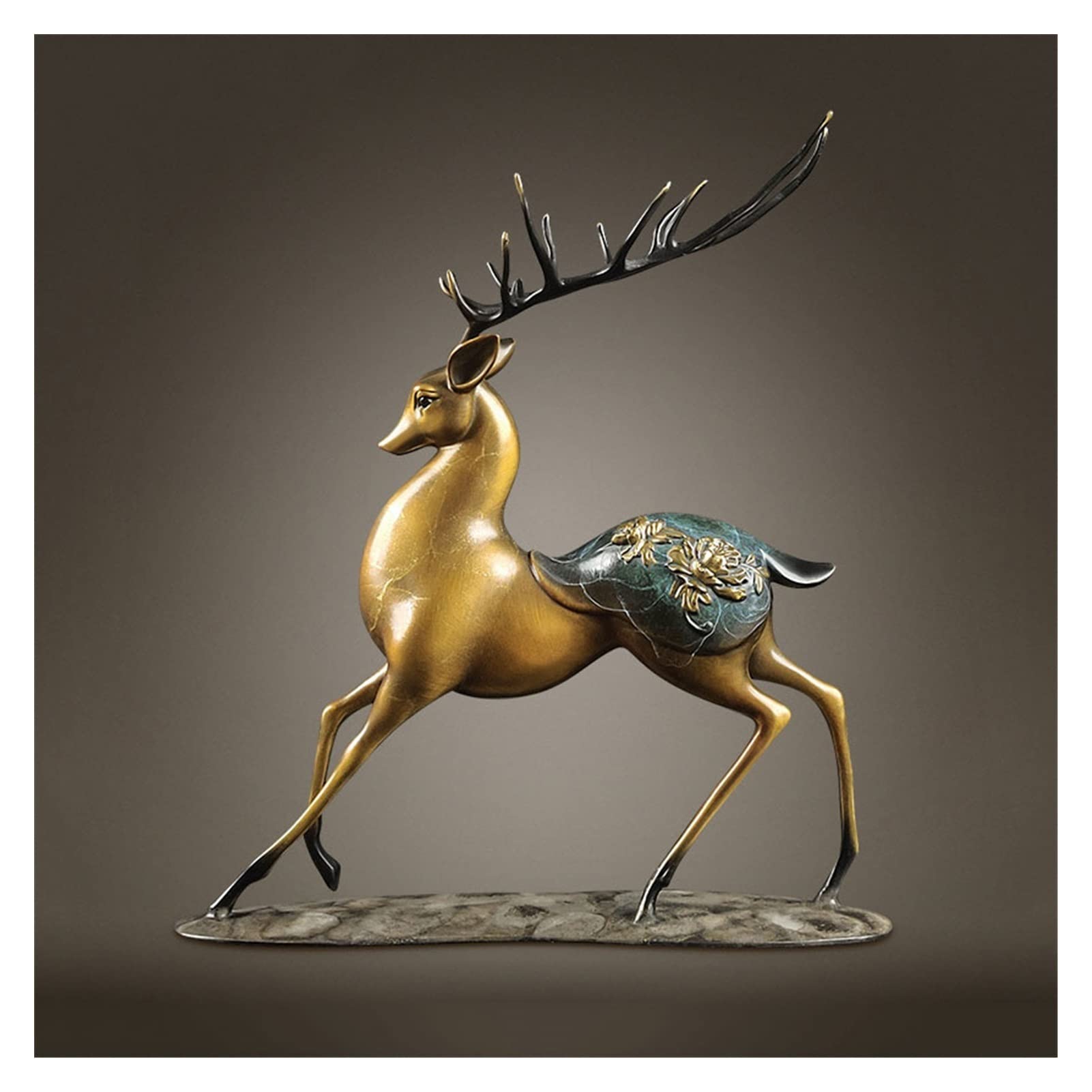 Amazon.co.jp: 彫刻 真鍮製の鹿の装飾品シカ鹿の工芸品中国の入り口の