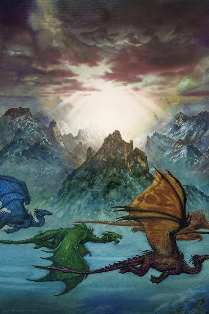 Amazon.com: Mount Drac Dragon Migration Flying Over Mountains by
