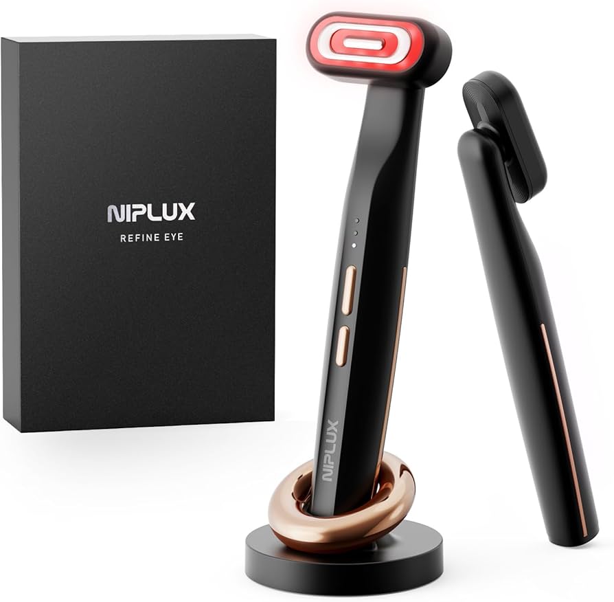 Amazon.co.jp: NIPLUX 目元 美顔器 EMS 三色光LED 振動 温熱 1台4役