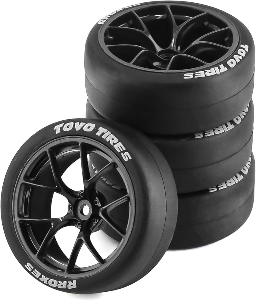 Amazon | Chanmoo 1/10 RC ドリフトタイヤとプラスチックホイール リム