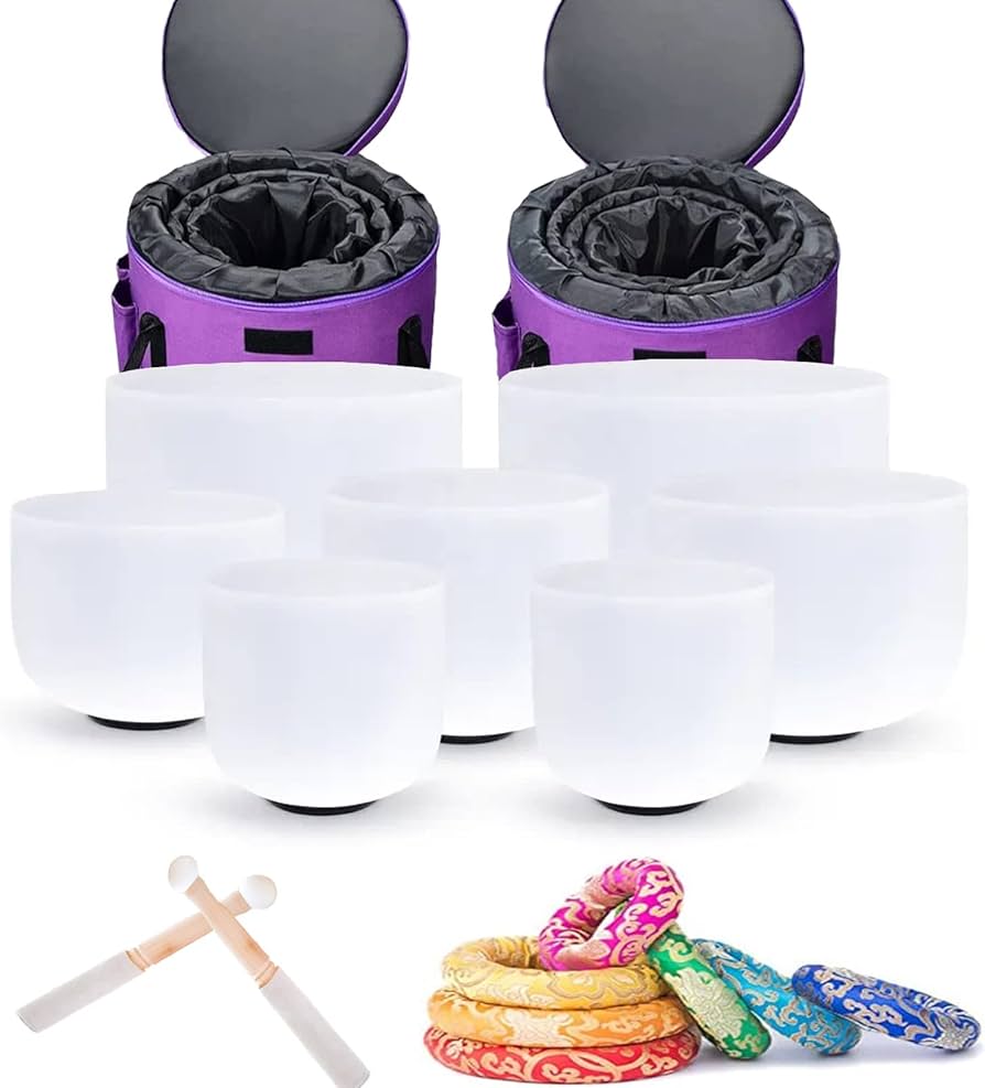 Amazon.co.jp: 432 Hz クリスタルシンギングボウル チャクラ 7 個