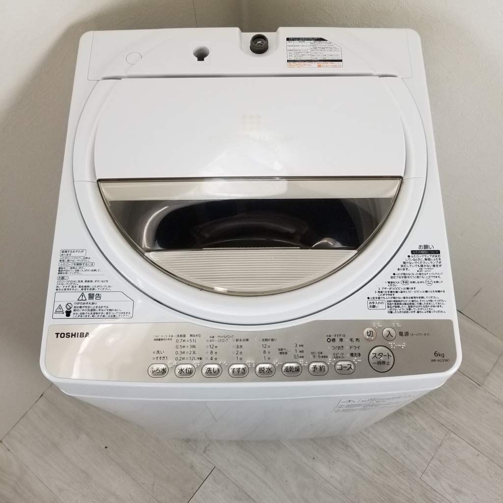 Amazon.co.jp: 東芝 全自動洗濯機 グランホワイト 6kg AW-6G3(W) AW