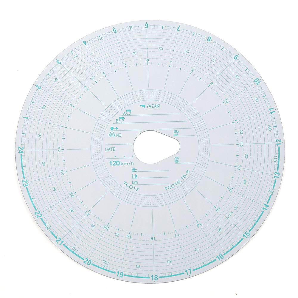 Amazon.co.jp: 矢崎総業 大型タコグラフ用チャート紙（赤箱） 1日用100