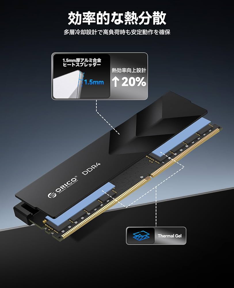 Amazon.co.jp: ORICO Raceline Racer DDR4メモリ 16GB (8GB×2枚組