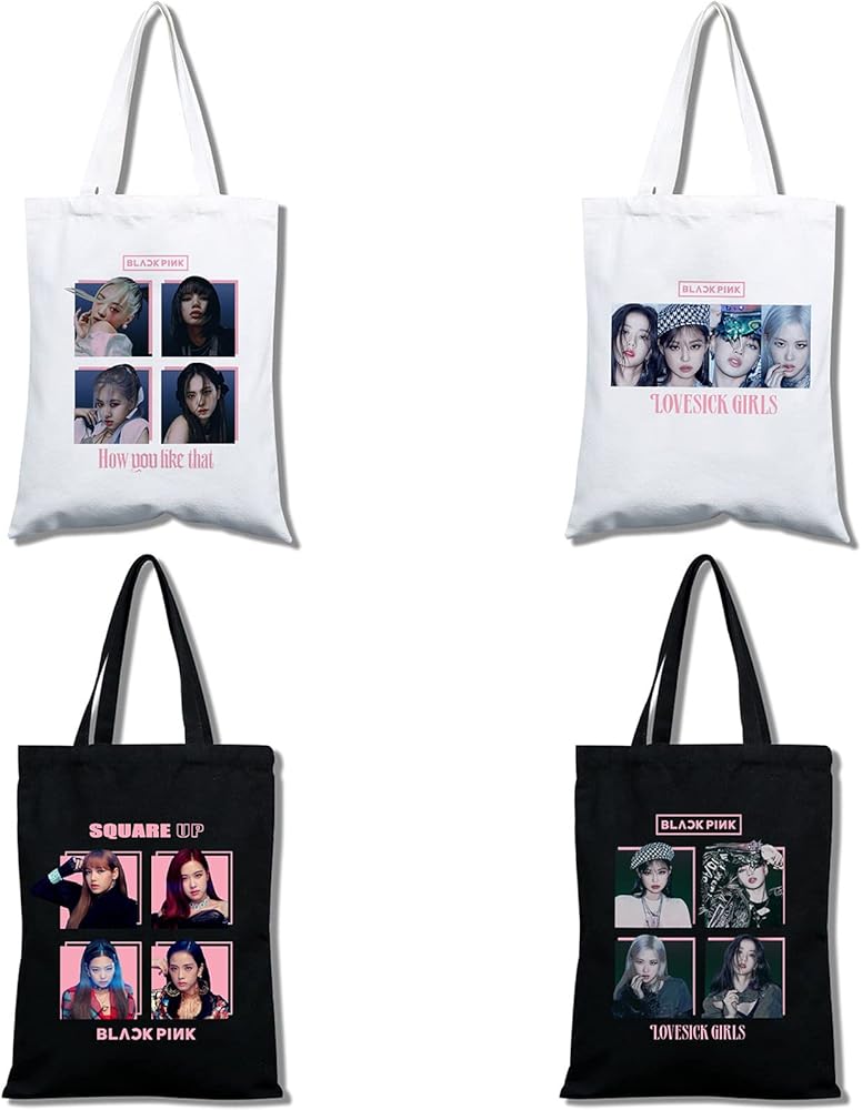 Amazon | 【NERVUP】 ブラックピンク トートバッグ BLACKPINK 手提げ袋