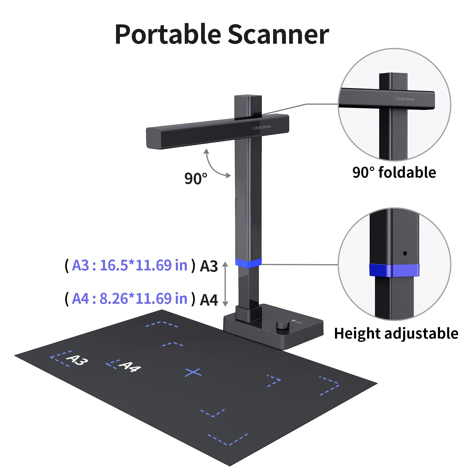 Amazon | CZUR Shine Ultra Pro 24MP ドキュメントスキャナー USB