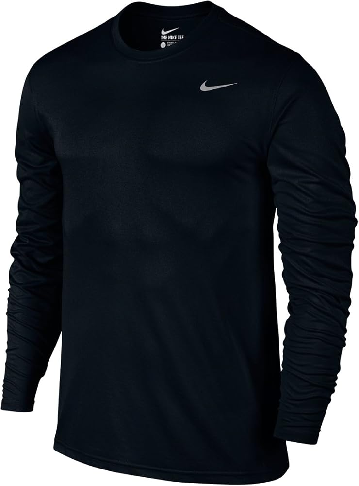 Amazon | ナイキ DRI-FIT レジェンド 長袖 Tシャツ ブラック/ブラック