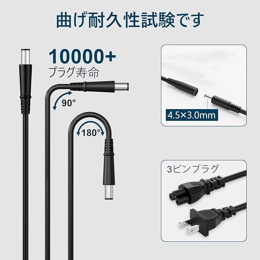 Amazon.co.jp: 65W ノートパソコン ACアダプター 軽量 小型 充電器
