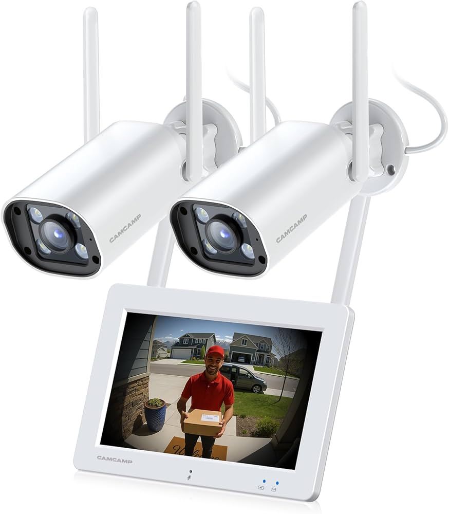 Amazon.co.jp: ワイヤレス防犯カメラ モニター付き 24時間録画 録画