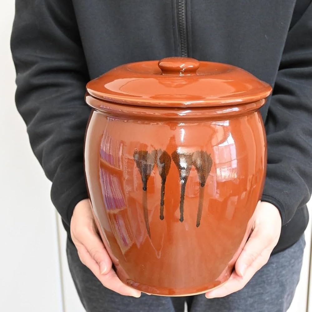 Amazon｜漬物瓶蓋付陶器 梅酒用や自宅でお漬物陶器漬物容器｜漬物器