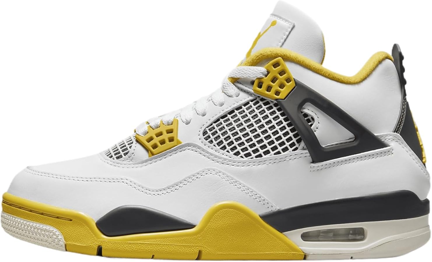 Amazon.com | NIKE Jordan Women's 4 “Vivid Sulfur” Size 6.5 White