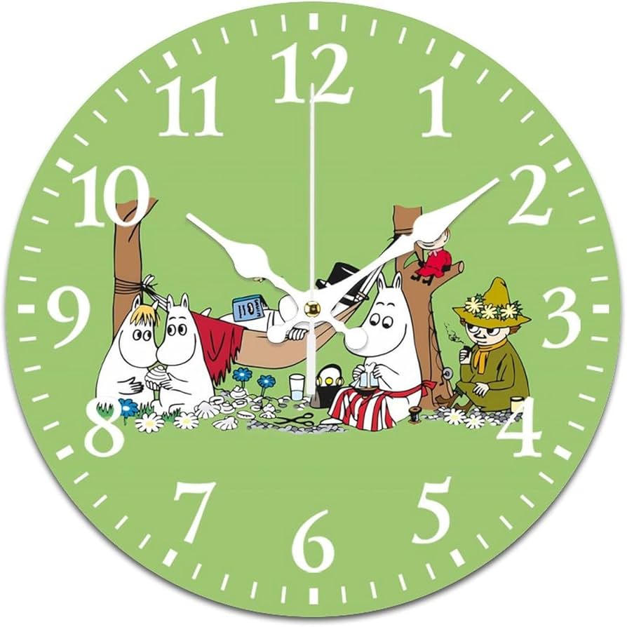 Amazon.co.jp: ムーミン 掛け時計 PVC壁掛け時計 静音 連続秒針 壁掛け
