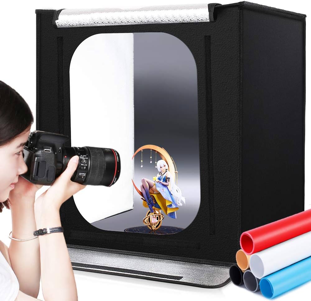 Amazon | 撮影ボックス SAMTIAN 60x60x60cm 6*背景布（黒、白、青、赤