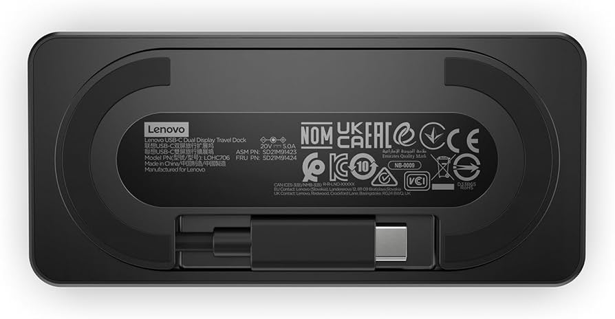Amazon.co.jp: Lenovo USB-C デュアルディスプレイ トラベルドック - 7