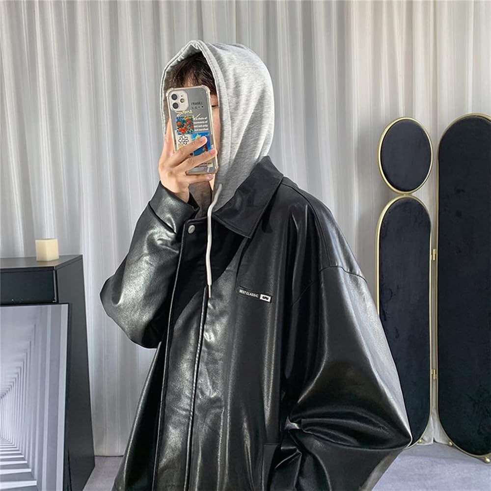 Amazon | [Ptor] ライダースジャケット メンズ レイヤード フェイク