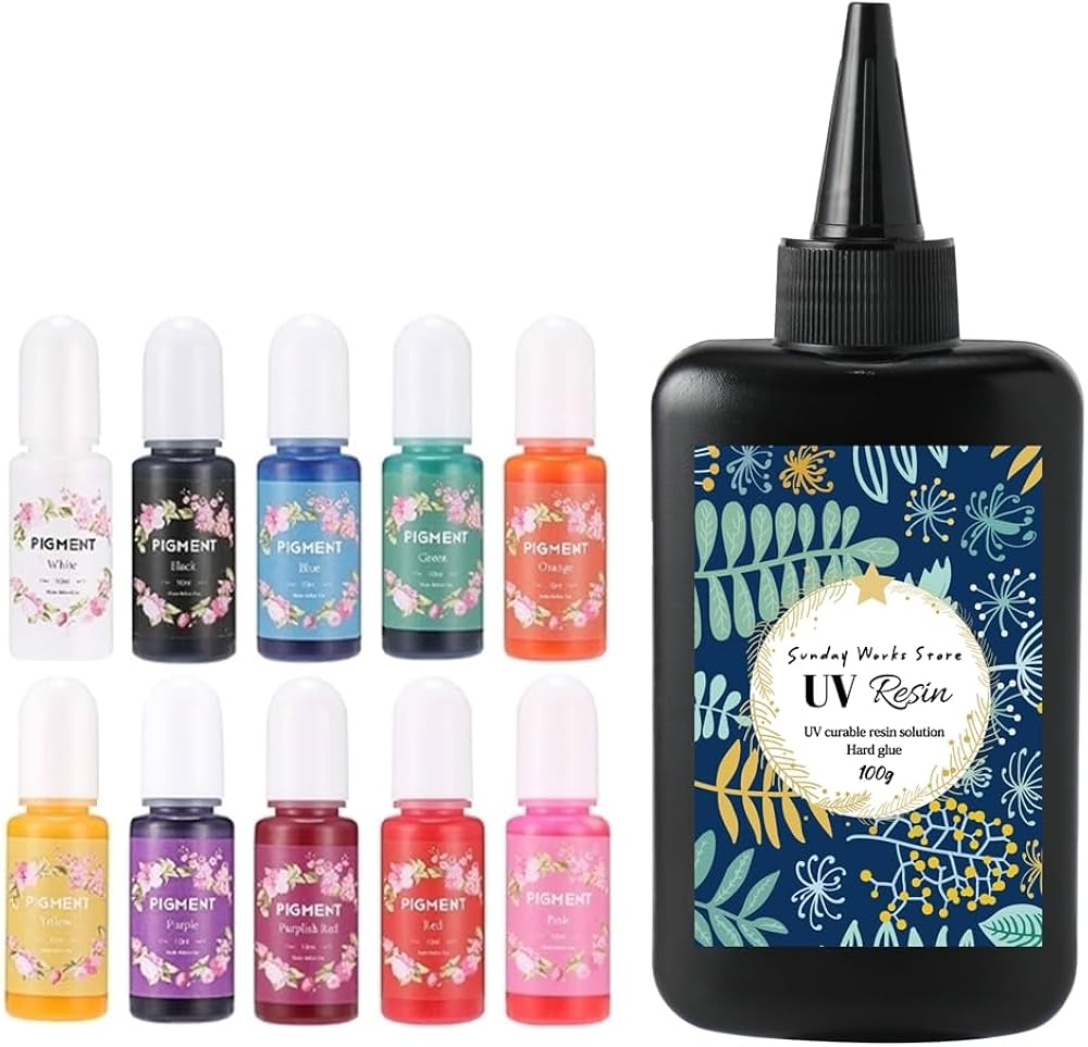 Amazon | レジンセット レジン用品11点セット レジン着色剤10色 レジン