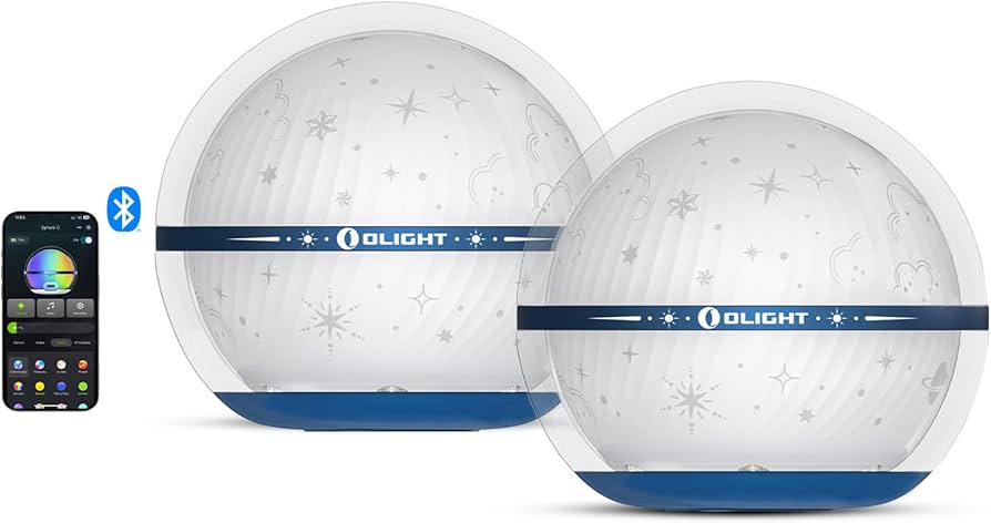 OLIGHT Sphere C 2-Pack Smart Night Light, USB-C Rechargeable, 75