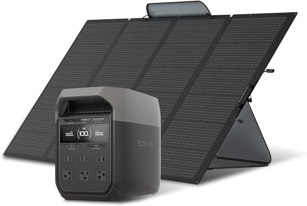 Amazon.co.jp: EcoFlow DELTA 3 1024Wh ポータブル電源 ソーラーパネル