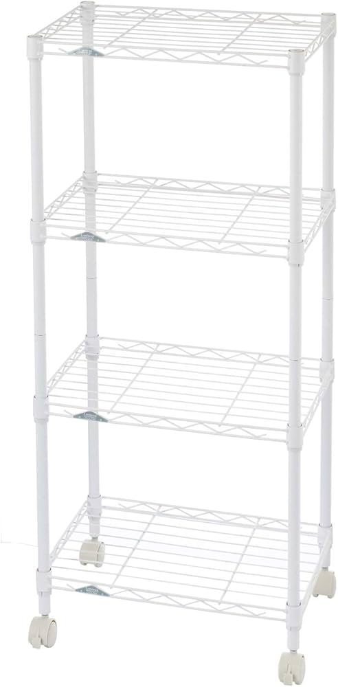Amazon.co.jp: ドウシシャ ルミナス カラーラック 白 ホワイト 4段 幅