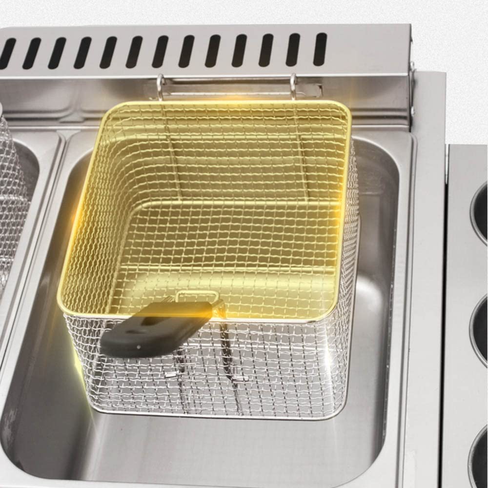 Amazon.co.jp : 業務用ガスフライヤー, ステンレス6L+6L 2槽卓上