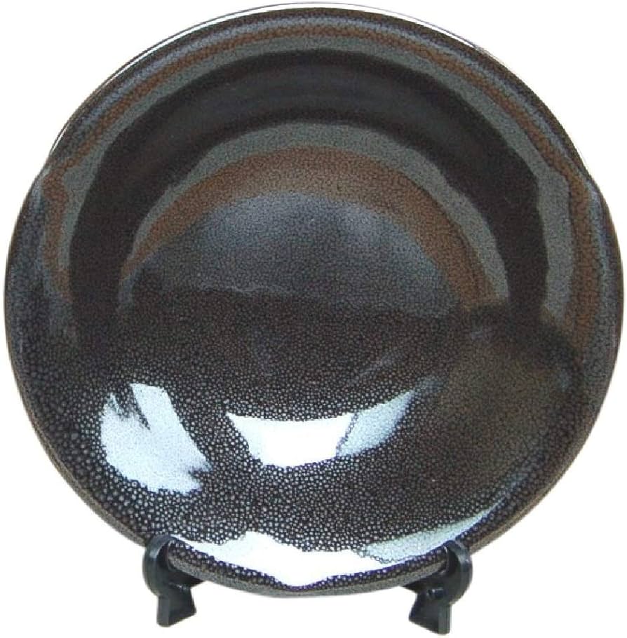 Amazon.co.jp: 【有田焼】真右エ門窯 油滴天目 菓子鉢（馬場真右エ門窯