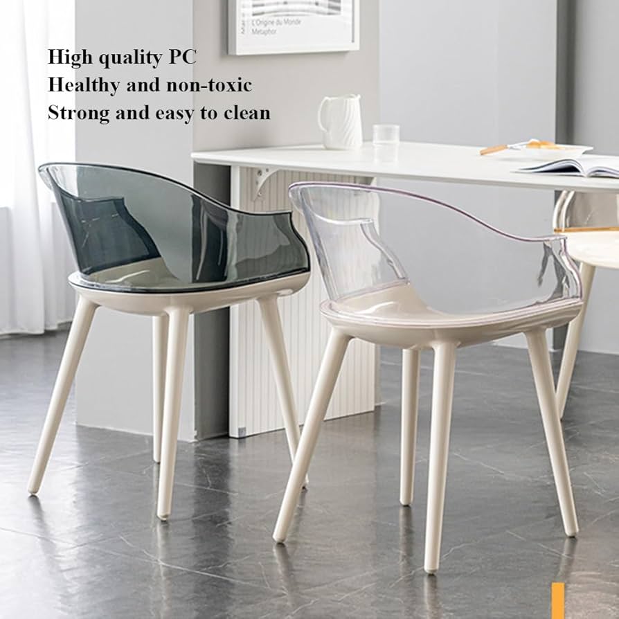 スモーク透明チェア2脚 展示品 送料込み スモーク透明チェア2脚 展示品