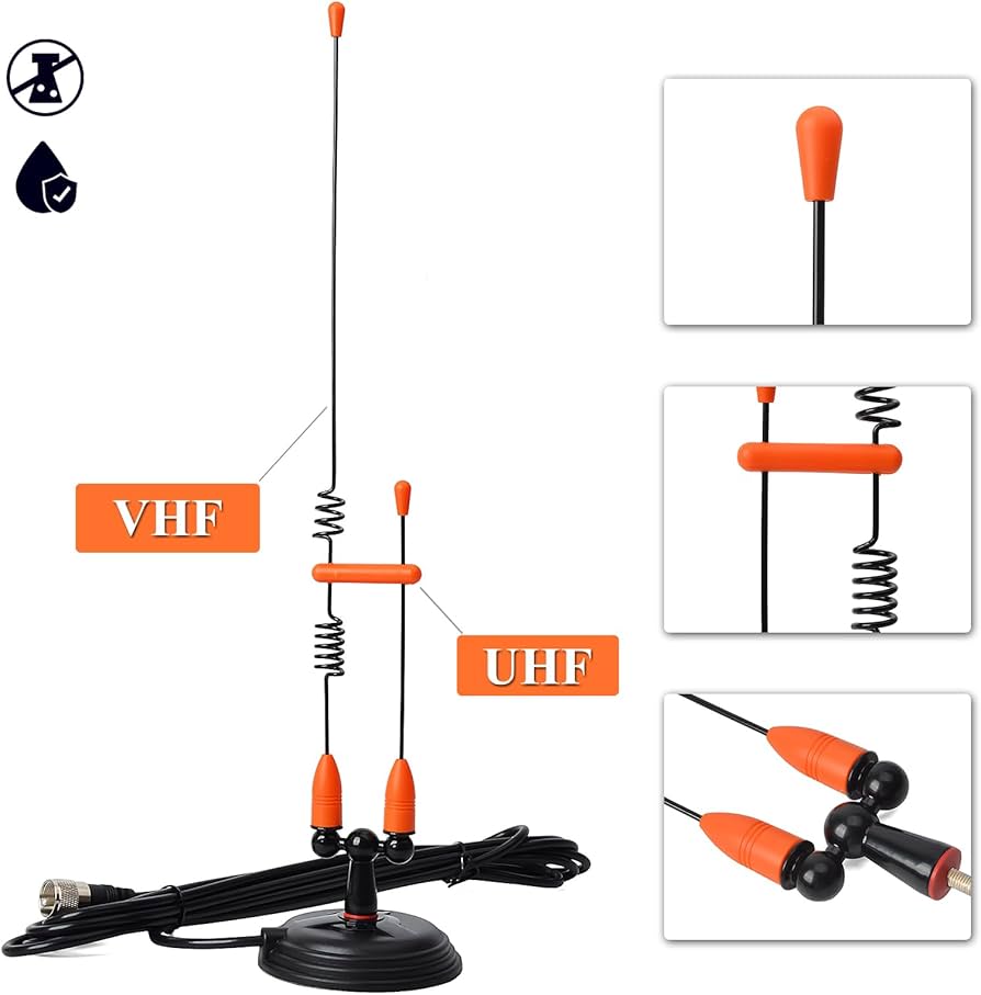 Amazon | 144/430MHz帯&VHF/UHF モービルアンテナ マグネット基台付