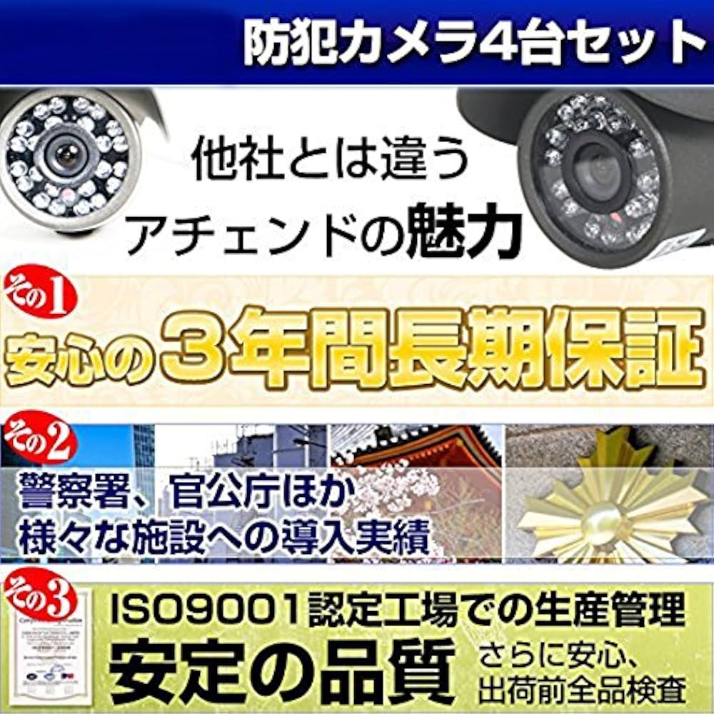 Amazon.co.jp: SKY Electronics 屋内用ドーム型防犯カメラ 4台 録画機